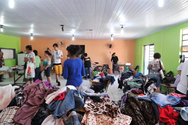  Santa Maria 07/09/2017Brechó do Totó Comunitário, Coab Fernando Ferrari, no Centro Comunitário de Camobi