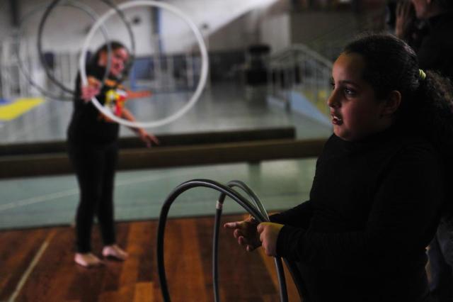  SANTA MARIA, RS, BRASIL. 14/09/2017.Grupo vinculado a Unidade de Reabilitação do Husm ajuda pacientes obesos. NA FOTo: Pietra Regina Ramires ¿ 9 anos ¿ de Silveira Martins (gordinha toda de preto)FOTO: GABRIEL HAESBAERT / NEWCO DSM