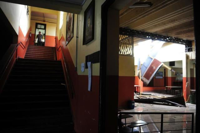  SANTA MARIA,RS, BRASIL. 19/10/2017.Temporal em Santa Maria. Na foto: Escola Cel PilarFOTO: GABRIEL HAESBAERT / NEWCO DSM