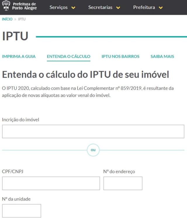 Novo site do IPTU mostra como é calculado o imposto; saiba como acessar