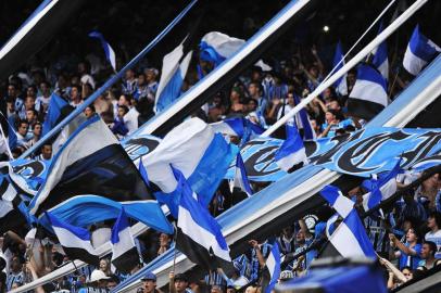 Gremio x Internacional pelo Gauchao 2012 05 02 2012 Na foto a torcida do Gremio Foto Diego Vara Jornal Zero Hora Indexador estádio,olímpico,futebol,grêmio,inter,internacional,gauchão,2012,gre-nal,grenal,clássico,390,gre-nal 390,arquibancada,torcida gremista