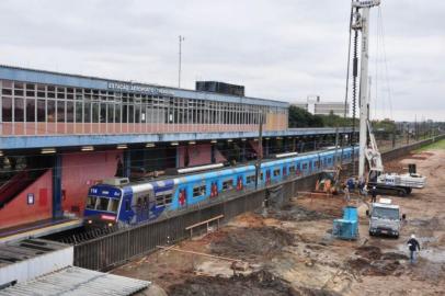 Obra do aeromovel muda operacao do trensurb em Porto Alegre trensurb,obra,trem,porto alegre,Estação,anchieta