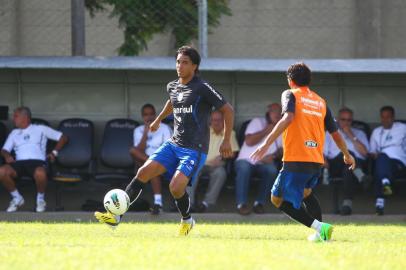 Marcelo Moreno durante treino do Grêmio na tarde de quarta-feira 9 de janeiro