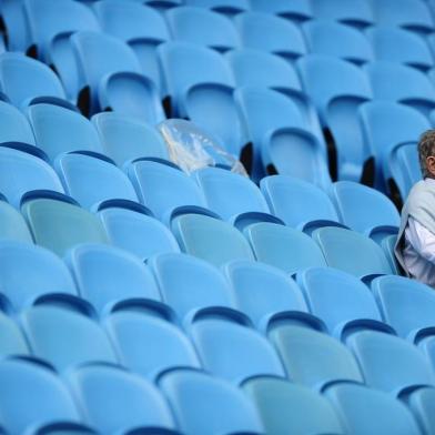  PORTO ALEGRE,RS,BRASIL, 15/03/2013FOTO:MAURO VIEIRA/ ZEROTreino do time titular do Grêmio antes do jogo deste sábado pelo Gauchão.Fábio Koff presidente do Grêmio