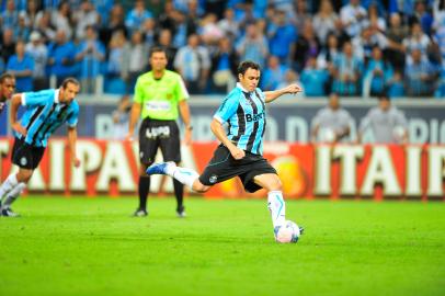 gremio, caxias, gauchao 2013, arena, kleber, gol, penalti 23032013