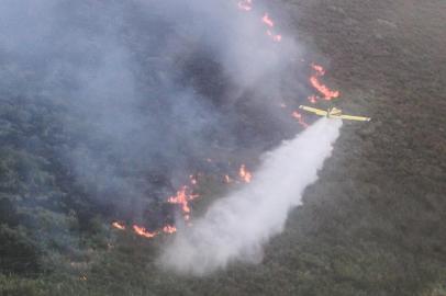 Operação combate fogo na Estação Ecológica do Taim, no sul do Estado.