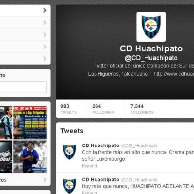 Em seu Twitter oficial Huachipato critica atitude de Luxemburgo durante entrevista coletiva no Chile após empate com o Grêmio em 1 a 1 em 18 de abril de 2013