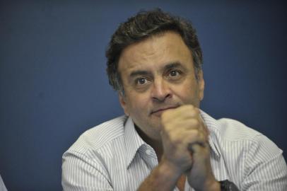  

Entrevista coletiva Aécio Neves. Aécio Neves veio a Joinville para fazer campanha para Tebaldi.