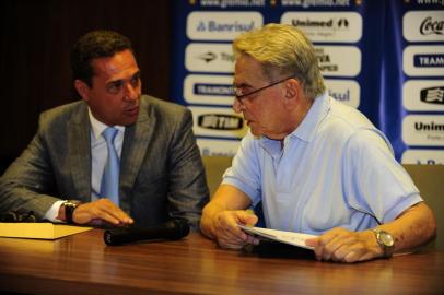  

Coletiva do presidente do Grêmio Fábio Koff. O dirigente gremista anunciou a renovação de contrato do treinador Vanderlei Luxemburgo.