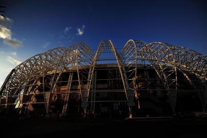  

PORTO ALEGRE, RS, BRASIL, 10-06-2013: Obras de reforma do Estádio Beira-Rio em Porto Alegre. O estádio será palco da Copa do Mundo de 2014. (Foto: Ricardo Duarte/Agência RBS/Esportes)