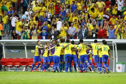 BRASÍLIA, DF, BRASIL, 15/06/2013, Partida entre Brasil e Japão na Abertura da Copa das Confederações. (Lauro Alves/Agência RBS, Esportes)

