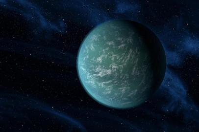  Planeta Kepler-22b, imagem capturada, segundo a Nasa 5 de dezembro de 2011 pelo telescópio espacial Kepler.This NASA artist's conception illustrates Kepler-22b, a planet known to comfortably circle in the habitable zone of a sun-like star. In another step toward finding Earth-like planets that may hold life, NASA said December 5, 2011 the Kepler space telescope has confirmed its first-ever planet in a habitable zone outside our solar system. French astronomers earlier this year confirmed the first exoplanet to meet key requirements for sustaining life, but Kepler 22b, initially glimpsed in 2009, is the first the US space agency has been able to confirm. Confirmation means that astronomers have seen it crossing in front of its star three times. But it doesn't mean that astronomers know whether life actually exists there, simply that the conditions are right.  AFP PHOTO/AMES/JPL-CALTECH/ AFP PHOTO/NASA/HANDOUT/RESTRICTED TO EDITORIAL USE - MANDATORY CREDIT " AFP PHOTO / - NO MARKETING NO ADVERTISING CAMPAIGNS - DISTRIBUTED AS A SERVICE TO CLIENTS  Editoria: SCILocal: WashingtonIndexador: HOSecao: space programmeFonte: NASAFotógrafo: HO