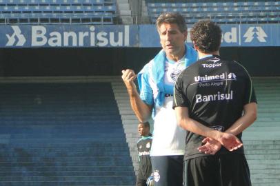 renato, elano, treino, olímpico, grêmio, futebol