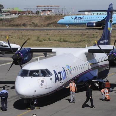  CAXIAS DO SUL, RS, BRASIL  (31/07/2013) Aeroporto de Caxias do Sul. Caxias do Sul recepciona voos de Porto Alegre. (Roni Rigon/Pioneiro)