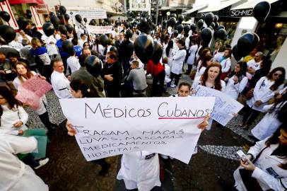  

Manifestação de médicos.