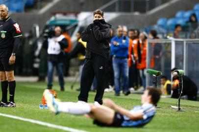  

PORTO ALEGRE, RS, BRASIL, 08-08-2013.Campeonato Brasileiro 2013, Grêmio x Coritiba na Arena. (Foto: Félix Zucco /Agência RBS / ESPORTE)