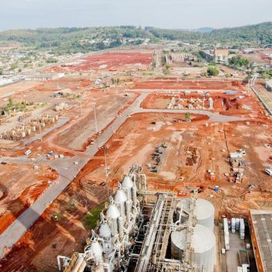 GUAÃBA, RS, BRASIL, 08.08.13: Visita Ã  pedra fundamental das obras da Celulose Riograndense. Foto: Alina Souza/Especial PalÃ¡cio Piratini