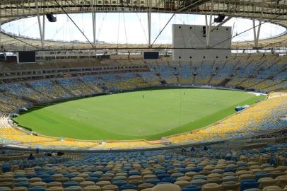 Estádio Maracanã, no Rio de Janeiro, após a reforma para receber a Copa das Confederações 2013 e a Copa do Mundo de 2014.