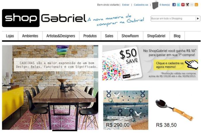 ShopGabriel / Reprodução site