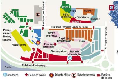 Mapa do acampamento farroupilha 2013.