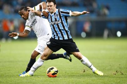  
Jogadores Arouca e Kleber
PORTO ALEGRE, RS, BRASIL, 18-09-2013, Brasileirão 2013 - 22ª rodada, Grêmio x Santos na Arena.(Foto:RICARDO DUARTE/Agência RBS)