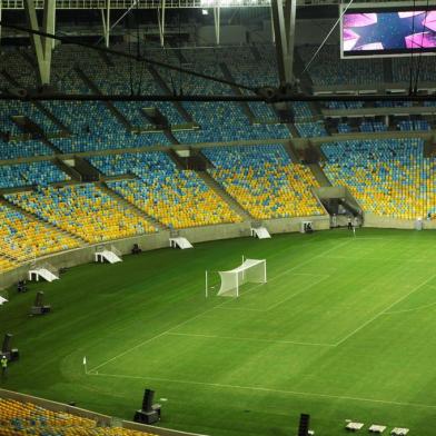 Estádio Maracanã, no Rio de Janeiro, após a reforma para receber a Copa das Confederações 2013 e a Copa do Mundo de 2014.