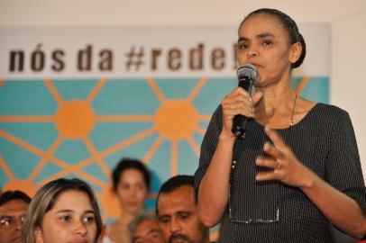 Brasília - A ex-senadora Marina Silva  fala no lançamento de seu novo partido