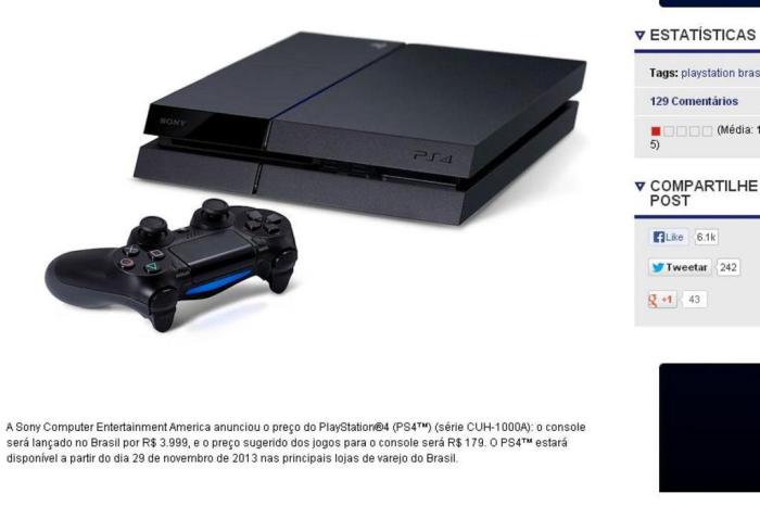 Sony anuncia PlayStation 4 Pro