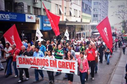 caminhada - greve - banrisul -  rdgol