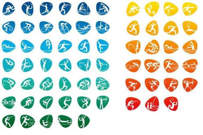 Conjunto de ícones de jogos olímpicos de verão