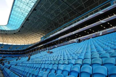  

PORTO ALEGRE, RS, BRASIL ¿ 23-01-2014 - GAUCHÃO - 2ª RODADA. Jogo na Arena, Grêmio busca primeira vitória contra o Lajeadense. Torcida (FOTO: FERNANDO GOMES/AGÊNCIA RBS, ESPORTE)