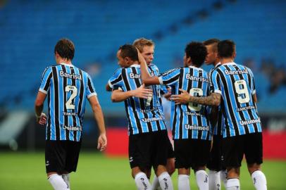  

PORTO ALEGRE, RS, BRASIL ¿ 23-01-2014 - GAUCHÃO - 2ª RODADA. Jogo na Arena, Grêmio busca primeira vitória contra o Lajeadense (FOTO: FERNANDO GOMES/AGÊNCIA RBS, ESPORTE)