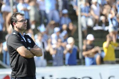  

CAXIAS DO SUL, RS, BRASIL, 02/02/2014. Juventude x Grêmio, jogo válido pela quinta rodada do campeonato gaúcho (Gauchão 2014) e realizado no estádio Alfredo Jaconi em Caxias do Sul. (Porthus Junior/Pioneiro)