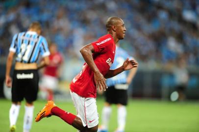  

PORTO ALEGRE, RS, BRASIL ¿ 09-02-2014 - Clássico Gre-Nal 399, na Arena do Grêmio, comemração do gol, Jogdor Fabrício (FOTO: RICARDO DUARTE/AGÊNCIA RBS, ESPORTE)