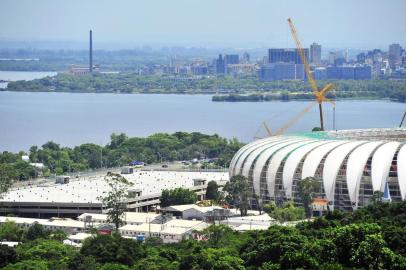  

PORTO ALEGRE, RS, BRASIL, 20-01-2014 : Obras no estádio Beira Rio, do clube Internacional, para a Copa do Mundo de Porto Alegre. (Foto: BRUNO ALENCASTRO/Agência RBS, Editoria Esportes)