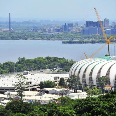  

PORTO ALEGRE, RS, BRASIL, 20-01-2014 : Obras no estádio Beira Rio, do clube Internacional, para a Copa do Mundo de Porto Alegre. (Foto: BRUNO ALENCASTRO/Agência RBS, Editoria Esportes)