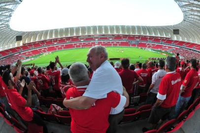  

PORTO ALEGRE, RS, BRASIL, 15-02-2014: Internacional e Caxias se enfrentam em jogo-teste no estádio Beira-Rio. (Foto: Carlos Macedo / Agência RBS)