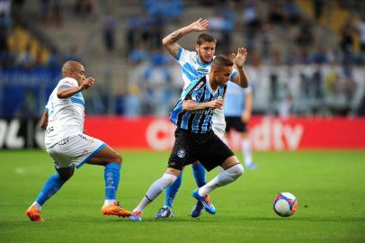 PORTO ALEGRE, RS, BRASIL. Grêmio x Novo Hamburgo na Arena do Grêmio em partida válida pela décima rodada do Gauchão 2014.
Foto: Ricardo Duarte/Agência RBS