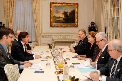 Bruxelas - BÃ©lgica, 23/02/2014. Presidenta Dilma Rousseff durante encontro com o Primeiro-Ministro da Bélgica, Elio Di Rupo. Foto: Roberto Stuckert Filho/PR