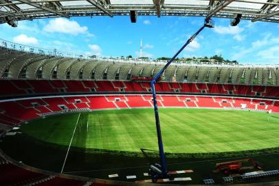  

PORTO ALEGRE, RS, BRASIL, 07-03-2014. Vista do Skybox. Tour no estário Beira-Rio para conhecer as áreas de Camarote e Skybox. (Foto Andréa Graiz/Agência RBS, Rede Social).