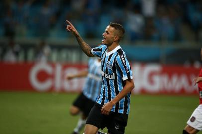  

PORTO ALEGRE,BRASIL,RS - 26/03/2014 - Gauchão - Semifinal, Grêmio x Brasil-PEL na Arena.(FOTO:JEFFERSON BOTEGA/AGÊNCIA RBS)
Jogador Luan faz o segundo gol do Grêmio.