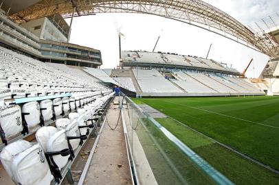 SÃO PAULO, SP, BRASIL. Obras na Arena Corinthians, o Itaquerão, estádio que está sendo construído no distrito de Itaquera, zona leste de São Paulo.
Foto: Bruno Alencastro/Agência RBS