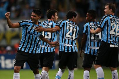  

PORTO ALEGRE, RS , BRASIL , 27-04-2014 - Campeonato Brasileiro, Grêmio x Atlético-MG na Arena.(FOTO: MAURO VIEIRA/AGÊNCIA RBS)
Jogador Alán Ruiz abre o placar Grêmio 1 x 0 Atlético-MG