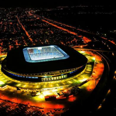  

PORTO ALEGRE, RS, BRASIL, 25-03-2014- Foto para o livro de porto Alegre, edição especial da copa do mundo 2014- Vista aérea da Arena do Grêmio.FOTO ADRIANA FRANCIOSI