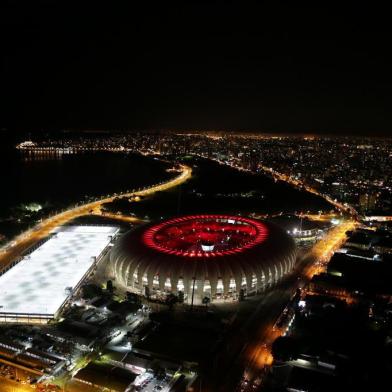  

PORTO ALEGRE, RS, BRASIL - Reinauguração do estádio do Sport Clube Internacional, o beira-rio.