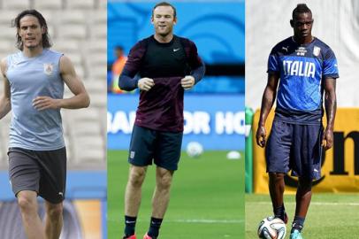 USO EXCLUSIVO GAÚCHA - Balotelli, Rooney, Cavani, uruguai, inglaterra, itália, rdgol, montagem