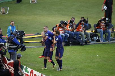  

PORTO ALEGRE, RS, BRASIL, 18-06-2014 : Jogo entre as seleções de Austrália e Holanda, segunda partida da Copa do Mundo em Porto Alegre, no estádio Beira Rio. (Foto: MAURO VIEIRA/Agência RBS, Editoria Esporte)
Jogaodr Arjen ROBBEN (11) abre o placar - Holanda 1x0 Austrália