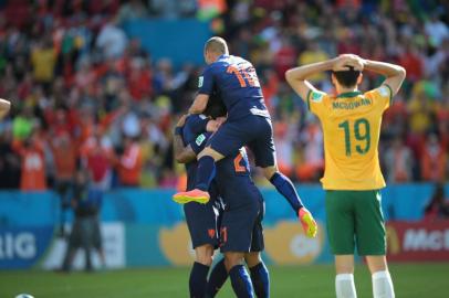  

PORTO ALEGRE, RS, BRASIL, 18-06-2014 : Jogo entre as seleções de Austrália e Holanda, segunda partida da Copa do Mundo em Porto Alegre, no estádio Beira Rio. (Foto: RICARDO DUARTE/Agência RBS, Editoria Esporte)