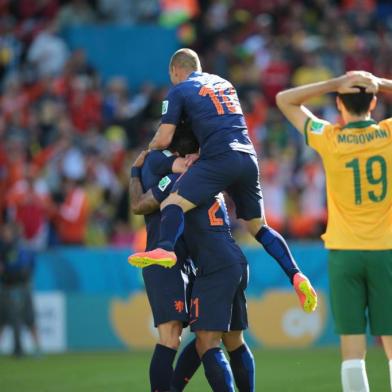  

PORTO ALEGRE, RS, BRASIL, 18-06-2014 : Jogo entre as seleções de Austrália e Holanda, segunda partida da Copa do Mundo em Porto Alegre, no estádio Beira Rio. (Foto: RICARDO DUARTE/Agência RBS, Editoria Esporte)