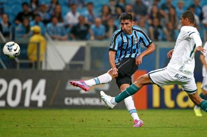  PORTO ALEGRE , RS , BRASIL , 16- 07- 2014 - Campeonato Brasileiro, 10ª Rodada - Grêmio x Goiás na Arena do Grêmio.(FOTO:FÉLIX ZUCCO/ AGENCIA RBS )Jogador Alán RuizIndexador: Felix Zucco